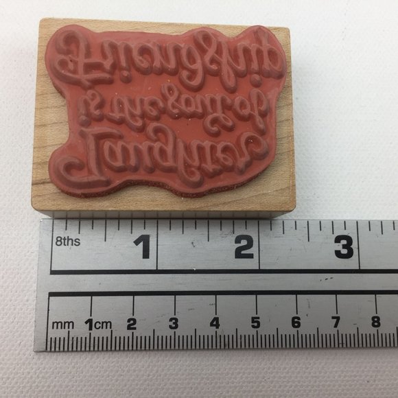 PSX Laughter is the Soul of Friendship Calligraphy Rubber Stamp Card Scrapbook - Picture 5 of 6